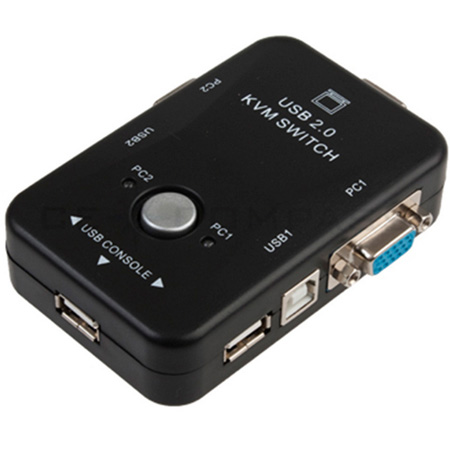  2 PORT USB KVM SWITCH + 2 SET USB KVM CABLES FOR PC