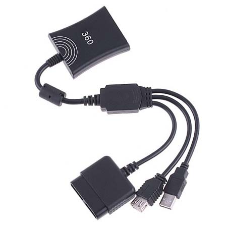  Cable adaptador-convertidor de controlador PS2 - PS3 Xbox 360