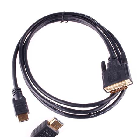  Cable HDMI - DVI dorado de 6FT para monitor de HDTV, LCD o PC