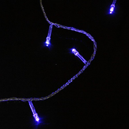  Cable luminoso de decoración azul de 100 LED y 10m para navidades bodas           110V