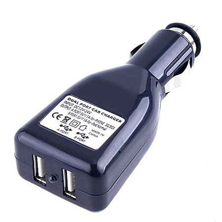  Adpatador USB de doble puerto para cargador de coche de 12v iPod/MP3/MP4