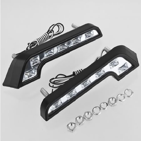  2 x Car LED Daytime Running Light L Shape DRL Fog Lights For Benz 12V DC