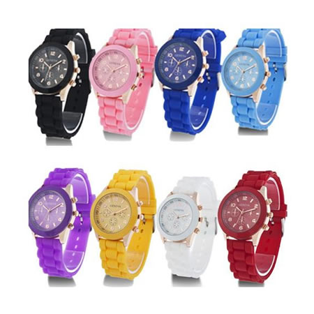  HOT Luxury Geneva Silicone Quartz Ladies Women's/Men Girl Jelly Wrist Watch NEW