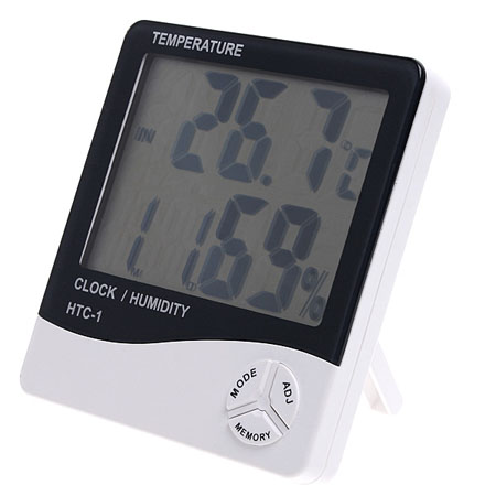  Reloj-termómetro-Higrómetro digital LCD
