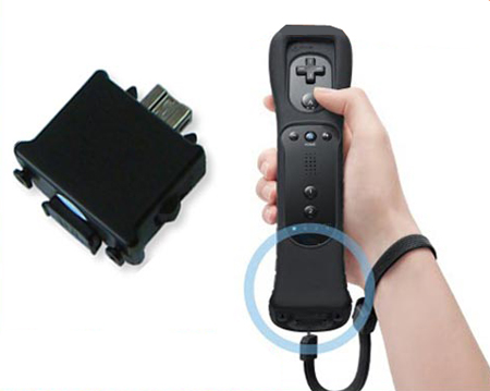  Motionplus negra para Nintendo Wii