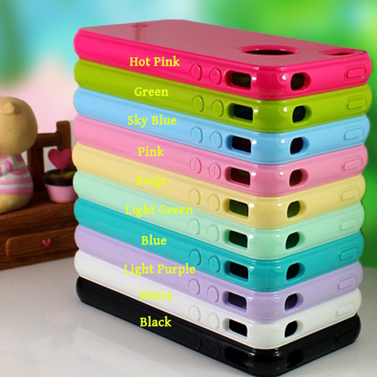  1PC TPU Soft Silicone Back Case Cover 

Skin Protector Shell For Iphone 4 4S