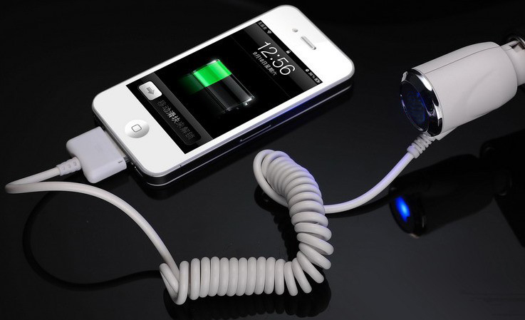  New White Car Charger For iPod touch 4 iPhone 2G 3G 3GS 4G 4S
