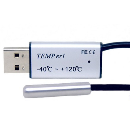  Termómetro de doble sensor con conexión USB para PC USB