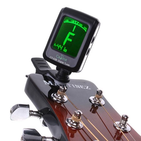  Afinador cromático de pinza LCD digital para guitarra, bajo, violín, ukelele