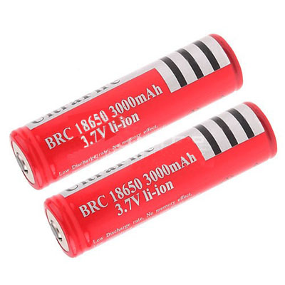  2x Baterías UltraFire 18650 3000mAh 3.7V Li-ion