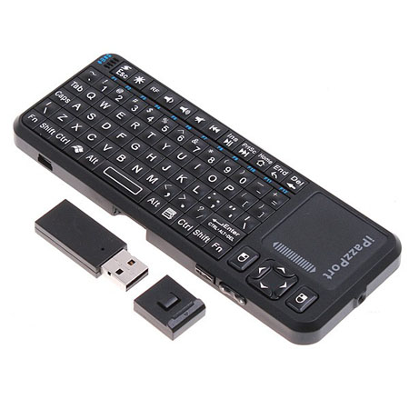  Nuevo teclado inalámbrico mini iPazzPort 2.4G Google TV + Puntero láser