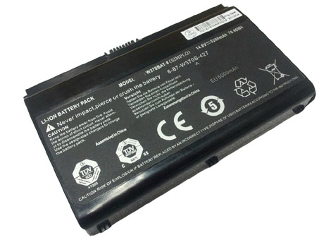 Batería ordenador 5200mah/76.96Wh 14.8V W370BAT-8-baterias-5200mah/CLEVO-W370BAT-8-baterias-5200mah/CLEVO-W370BAT-8