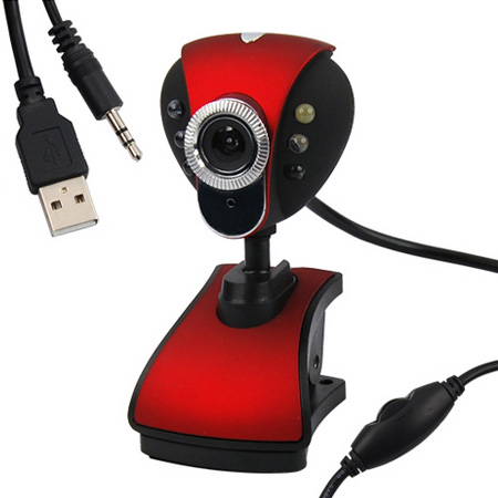 Batería ordenador portátil 12M USB 2.0 6 LED WEB Camera Webcam + Mic for PC Laptop Desktop SKYPE MSN