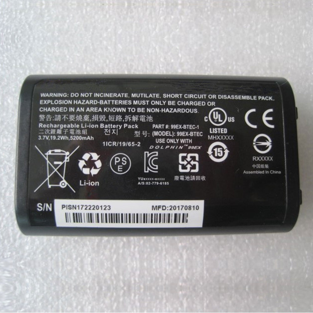 Batería  5000mAh/18.5Wh 3.7V 99EX-BTEC-1-baterias-5000mAh/HONEYWELL-99EX-BTEC