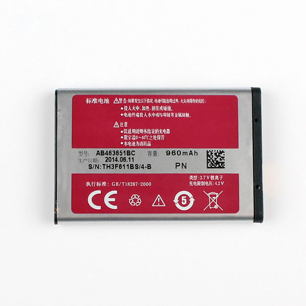 Batería  960mAh/3.55WH 3.7V/4.2V AB463651BC-baterias-960mAh/SAMSUNG-AB463651BC-baterias-960mAh/SAMSUNG-AB463651BC