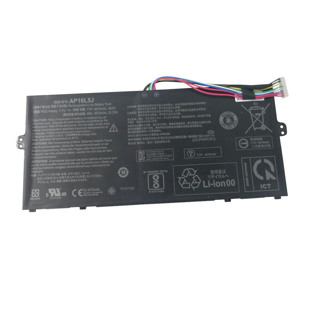 Batería ordenador 4670mAh/36Wh 7.7V 451-10655-baterias-5200mAh/ACER-AP16L5J