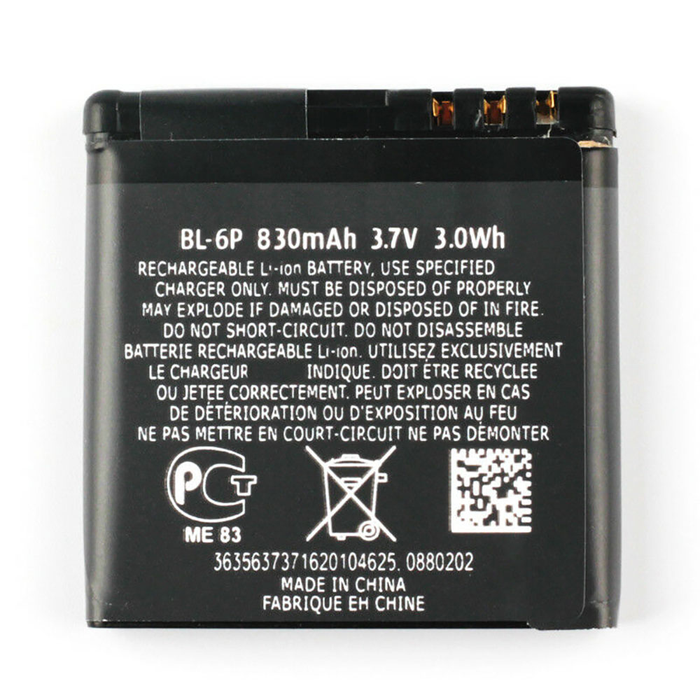 Batería  830mAh/3.0WH 3.7V BL-6P-baterias-830mAh/NOKIA-BL-6P