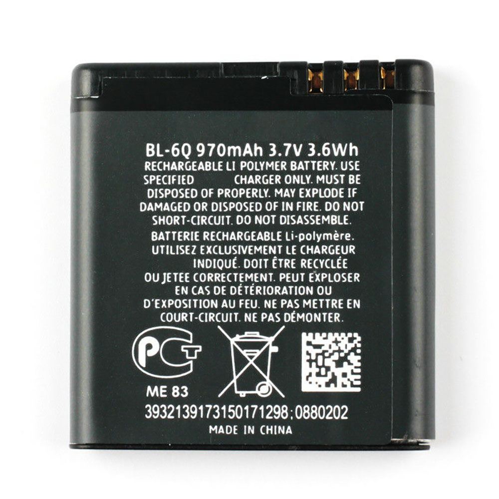 Batería  970mAh/3.6WH 3.7V BL-6Q