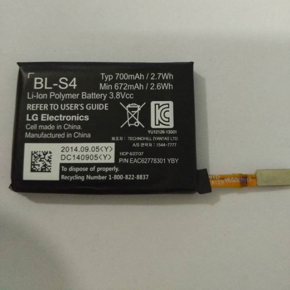 Batería  700mAh/2.7WH 3.8V BL-S4-baterias-700mAh/LG-BL-S4