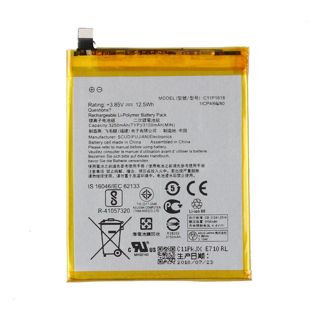 Batería  3300mAh/12.5WH 3.85V/4.4V 0WK371-baterias-2200mAh/ASUS-C11P1618