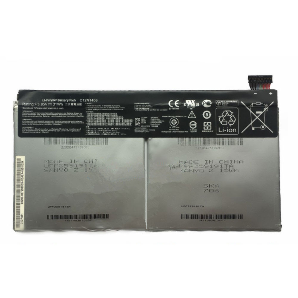 Batería  31Wh 3.85V HSTNN-DB1B-baterias-7800mAh/HP-587706-251-baterias-6883mAh/ASUS-C12N1406