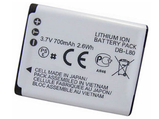 Batería  700mAh/2.6Wh 3.7V DB-L80-baterias-700mAh/SANYO-DB-L80