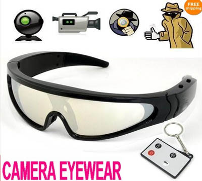 Batería ordenador portátil New 720P HD spy cam Eyewear sun glasses camera Hidden DVR Digital Camera Eyewear 
