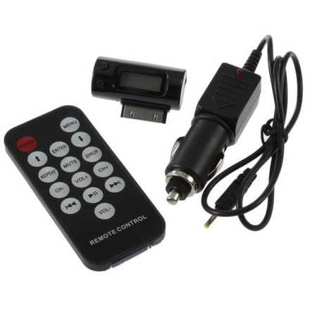 Batería ordenador portátil FM Transmitter +Car Charger Remote for iPhone 3G 3GS 4 4G 4S iPod Touch