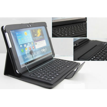 Batería ordenador portátil Bluetooth Keyboard Leather Case replacement for Samsung Galaxy Tab 10.1 7500 P7510 Tablet