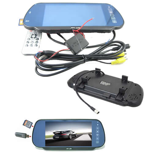 Batería ordenador portátil 7-inch Touch screen LCD MP4 Rearview Mirror + USB,SD Port 