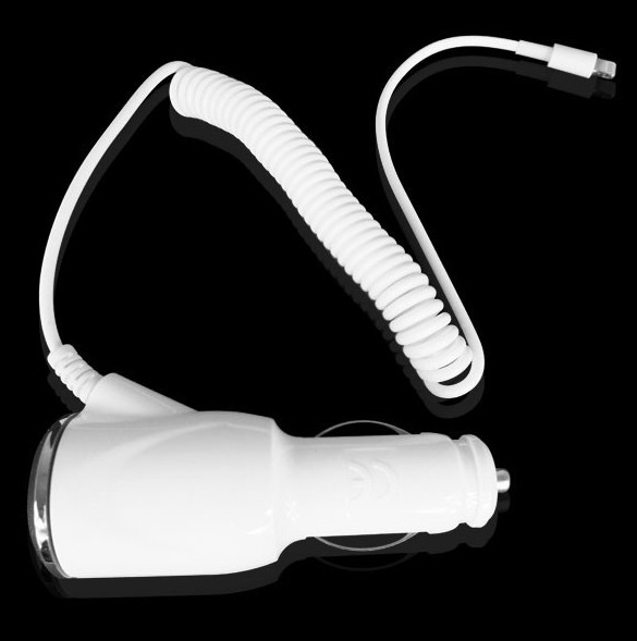 Batería ordenador portátil New White 8 PIN USB Vehicle Car Charging Charger Adapter for iPhone 5 5G 5th