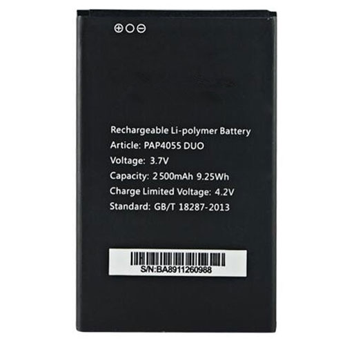 Batería  2500mAh/9.25WH 3.7V/4.2V PSP5502DUO-baterias-2000mAh/PRESTIGIO-PAP4055DUO