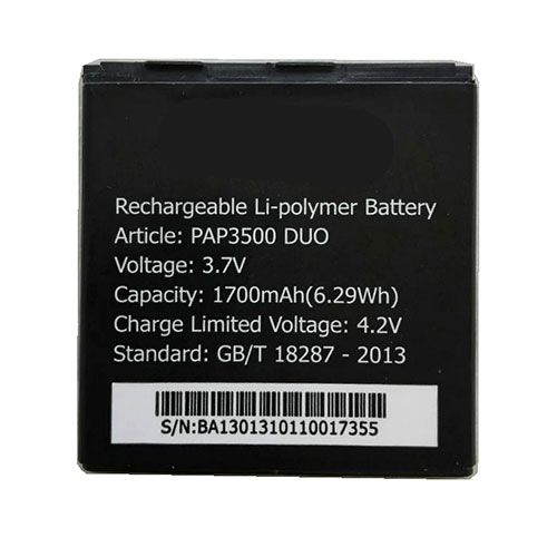 Batería  1700mAh/6.29WH 3.7V/4.2V PAP3400Duo-baterias-1500mAh/PRESTIGIO-PAP3500DUO