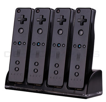 Batería ordenador portátil Remote Controller Charger +4 x Battery for Wii