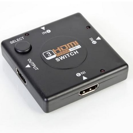 Batería ordenador portátil Mini 3 Port 1080P Video HDMI Switch Switcher Splitter for HDTV DVD PS3 NUEVO