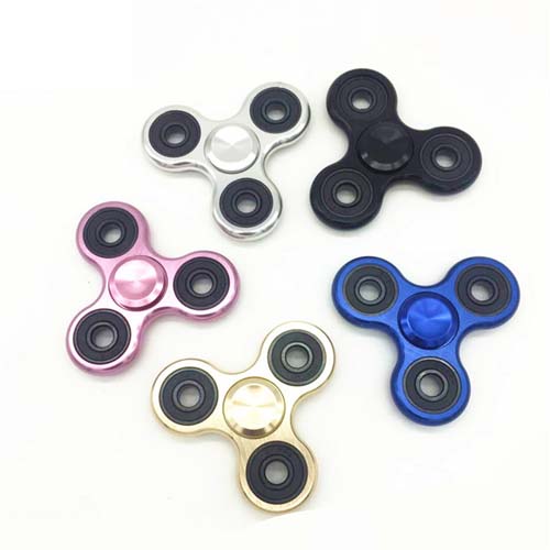 Batería ordenador portátil Tri-Spinner Fidget Toy Brushed plating aluminum alloy EDC Hand Spinner For Autism and Rotation Time Long Anti Stress Toys