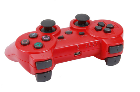 Batería ordenador portátil Bluetooth Wireless Game Controller for Sony PS3 Red Free Shipping
