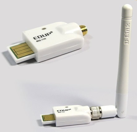 Batería ordenador portátil 150Mbps Wireless USB 

Adapter Card With Dlink 2dbi SMA Antenna 

For PC Router